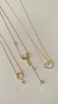 Moon and stars necklaces