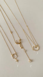 Moon and stars necklaces