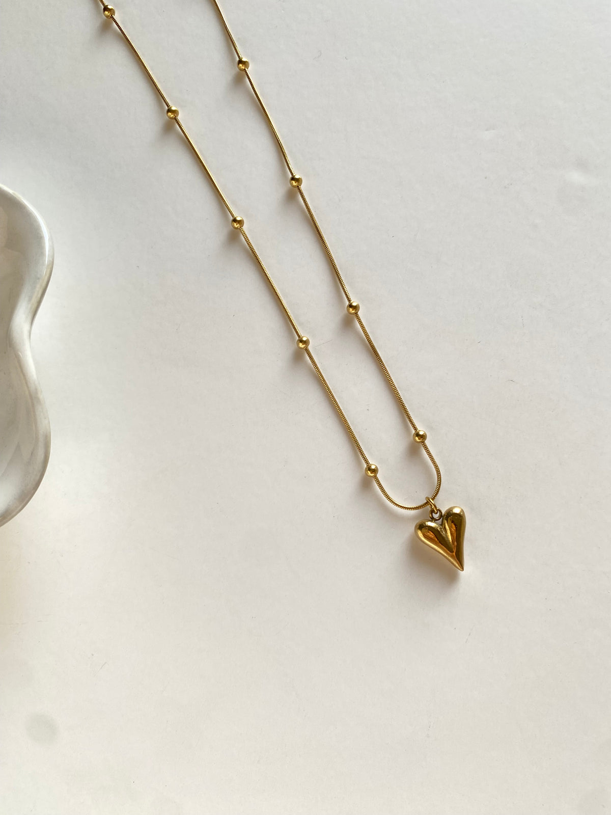 Golden heart necklace