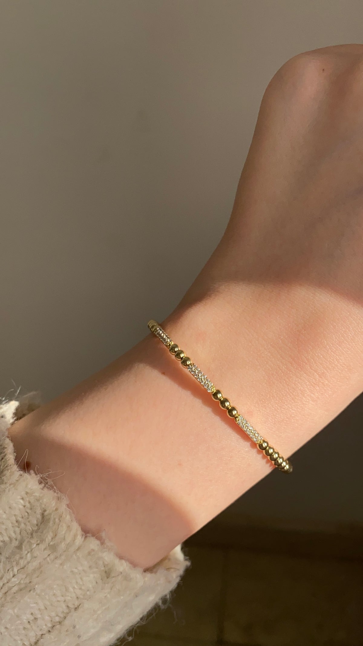 Mixed beads bangle