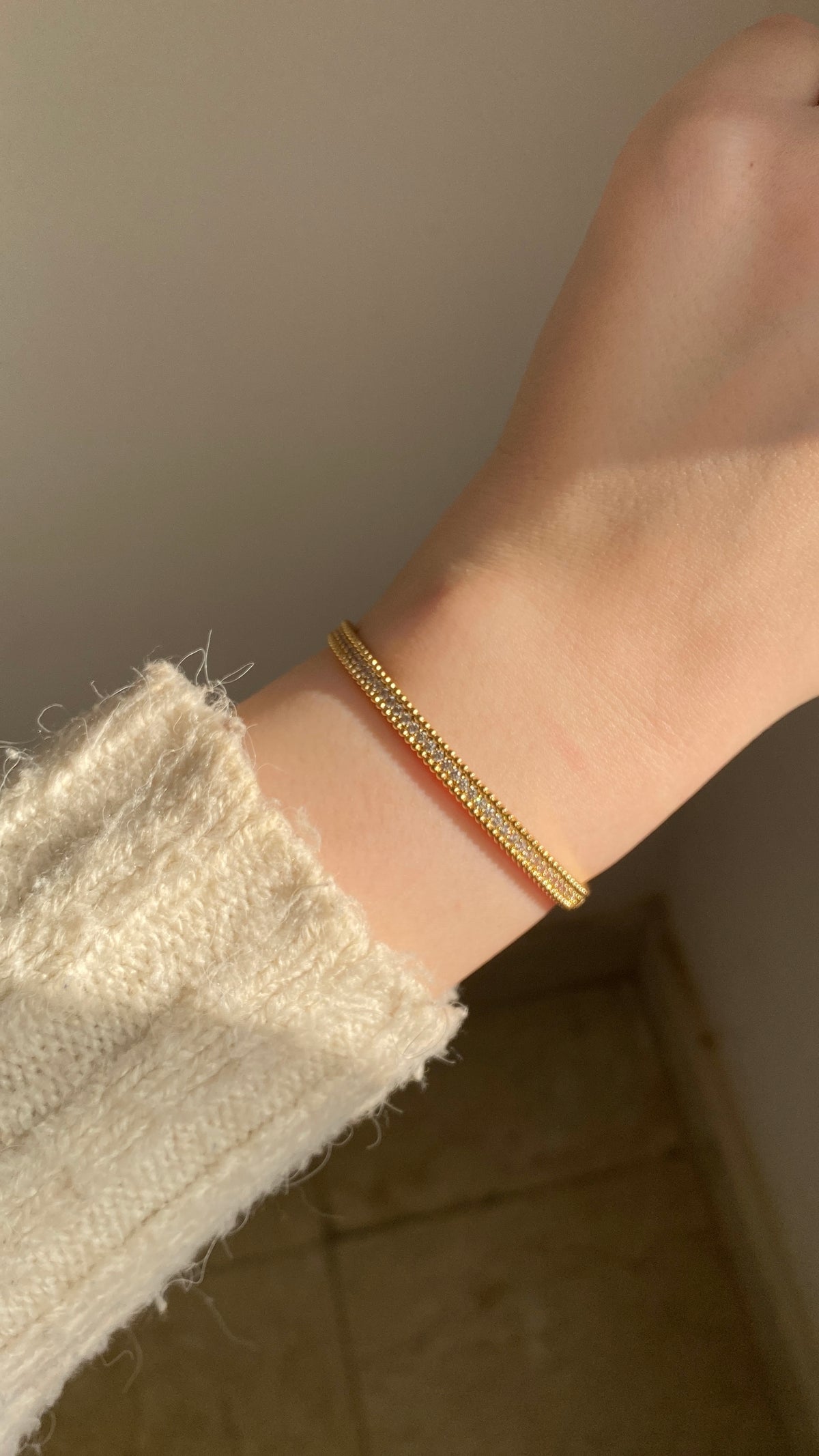 Thick tennis bangle