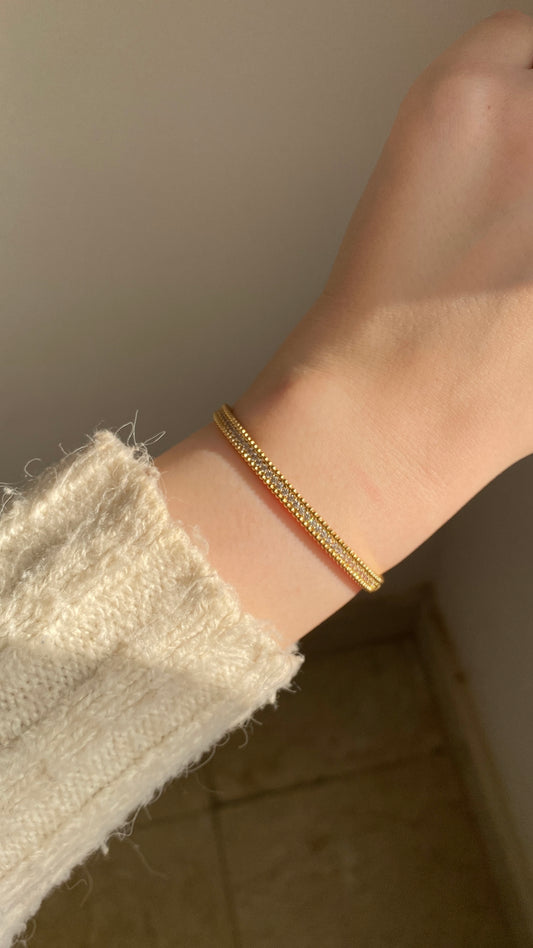 Thick tennis bangle