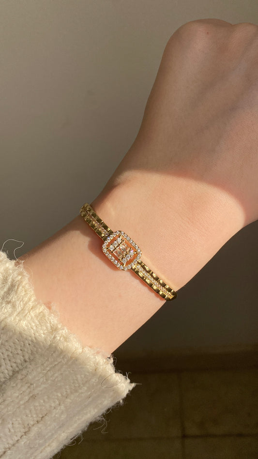 Square baguette bangle