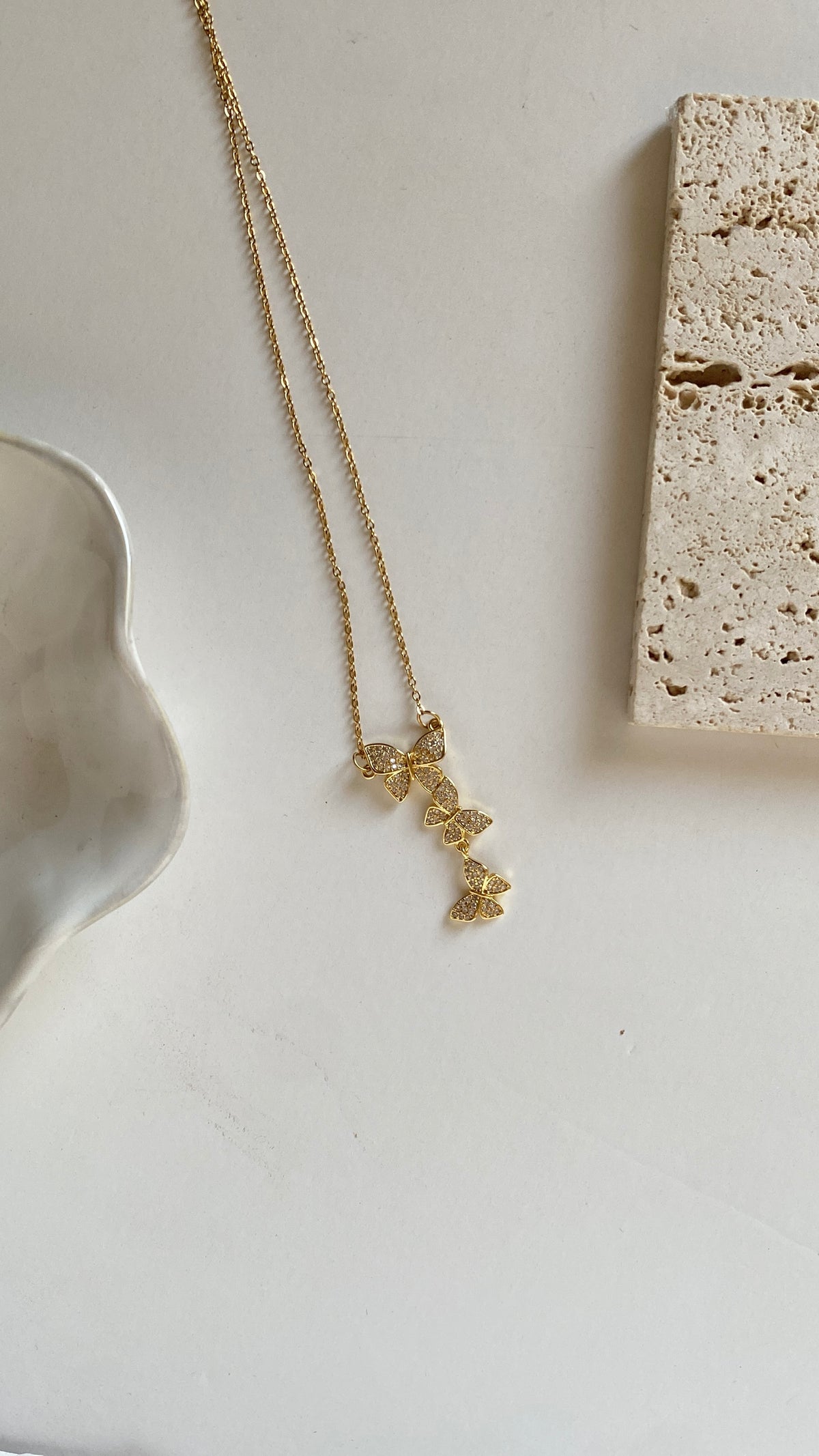 Shiny butterfly necklace