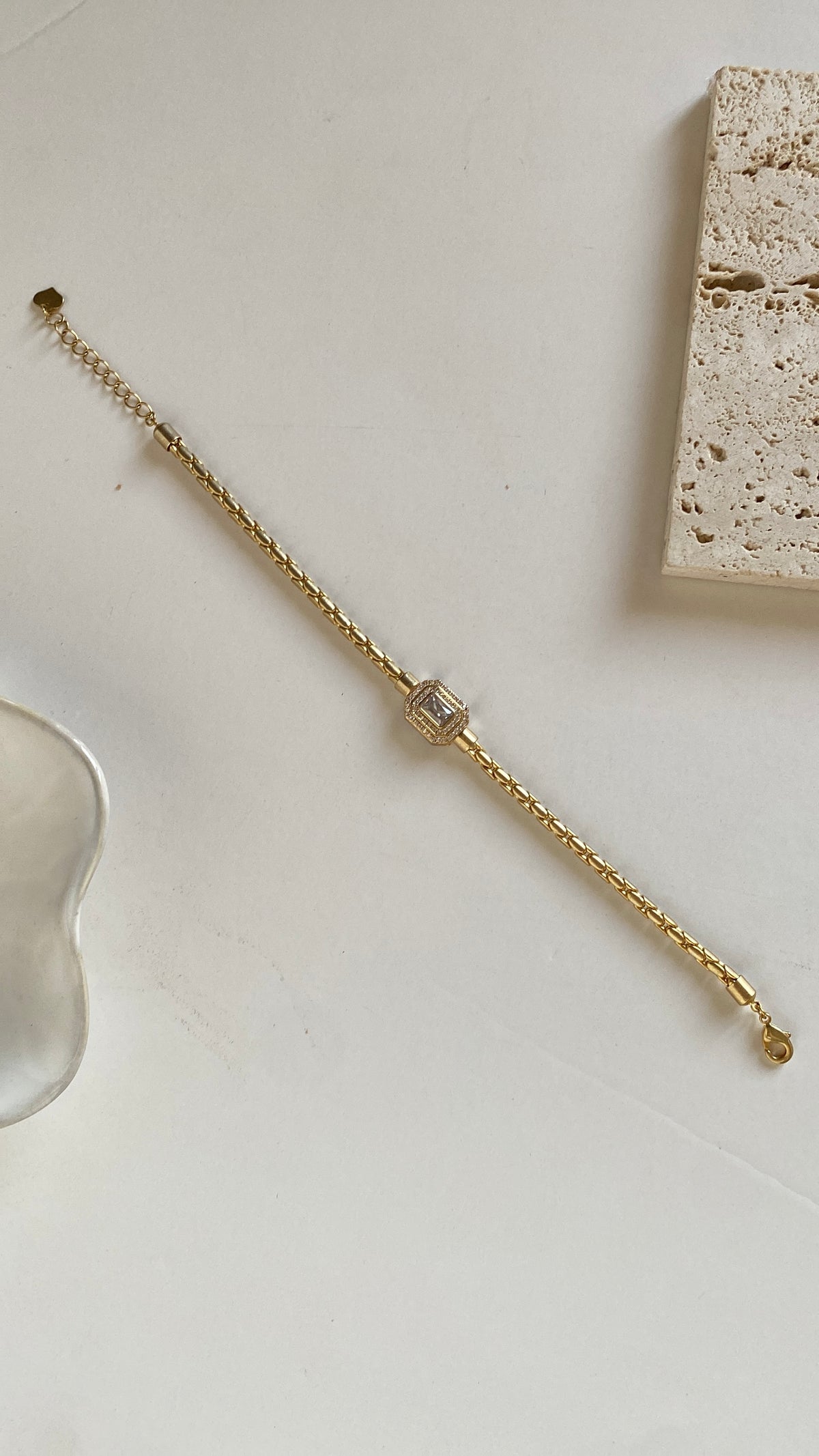 Square stone bracelet