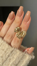 Gold bow ring