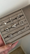 Silver bold rings