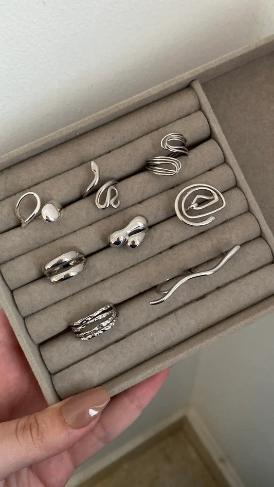 Silver bold rings