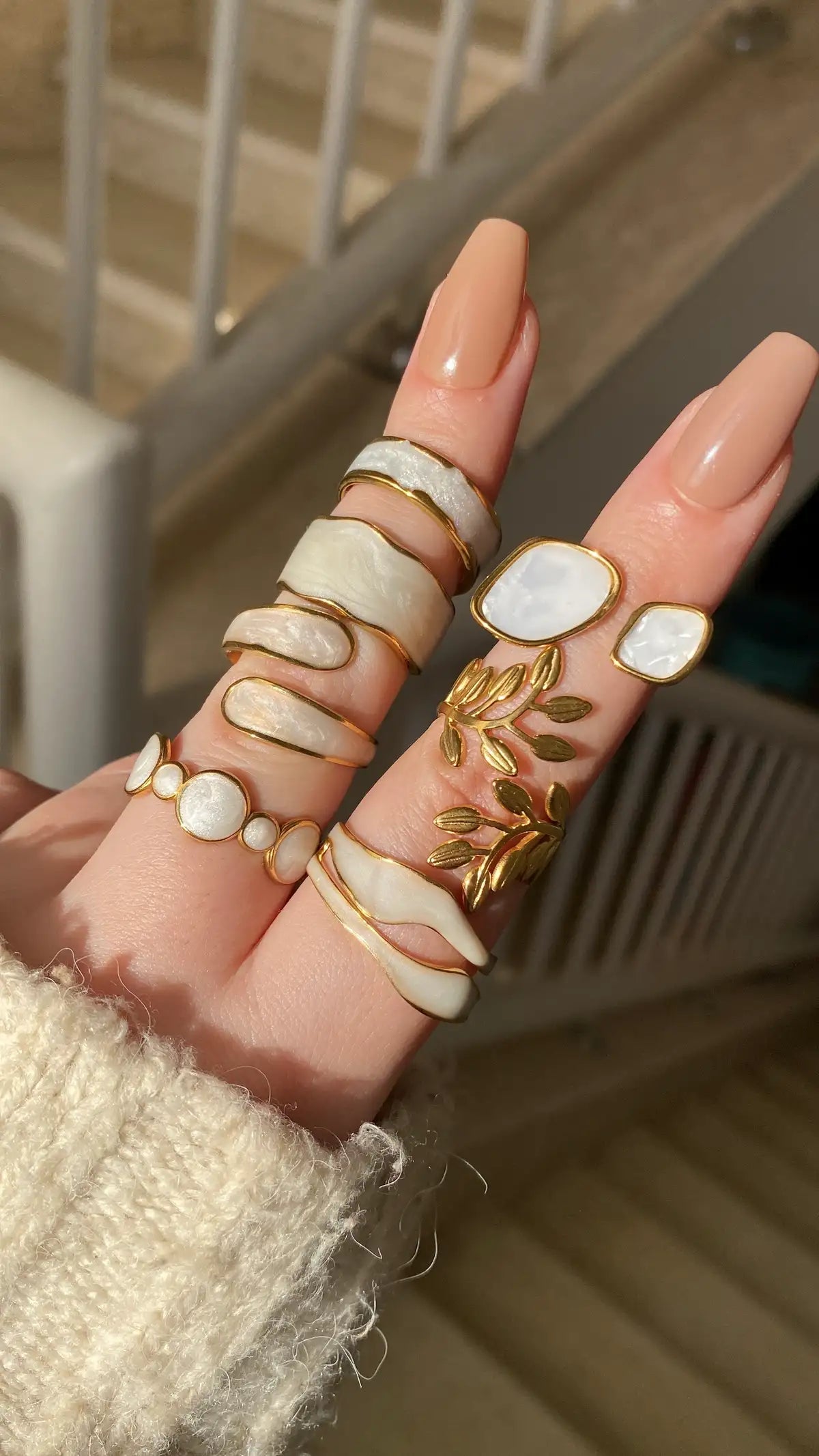 Enamel and leaf rings