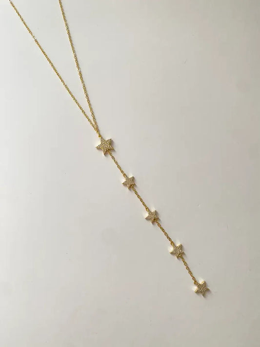 Stars drop necklace