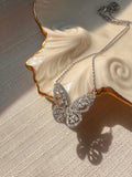 Silver butterfly necklace