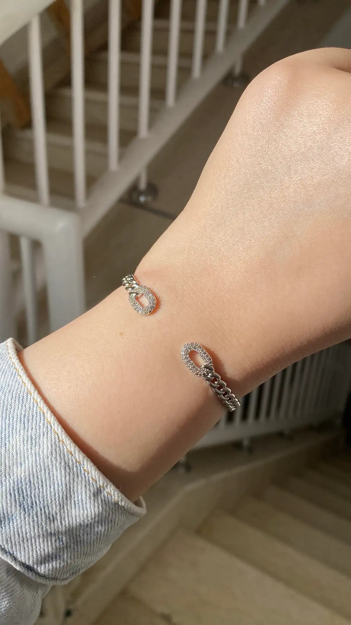 Silver shiny bangle