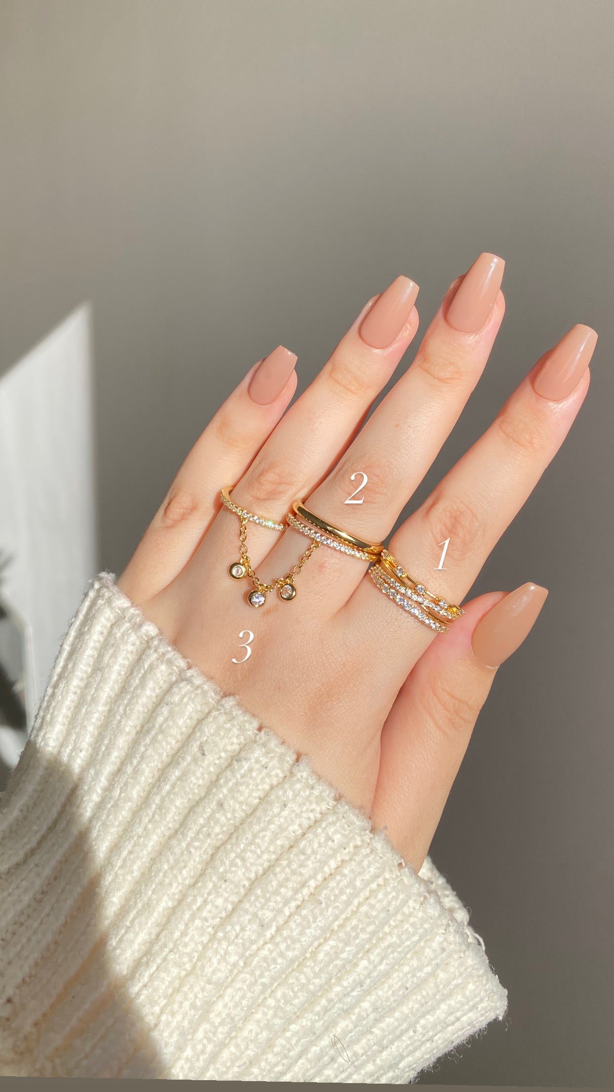 Connected ring stack