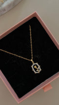 Silver flower necklace