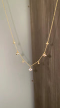 White evil eye necklace