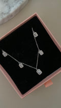 Square stone necklace