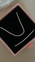 Silver Adjustable necklace and bracelet