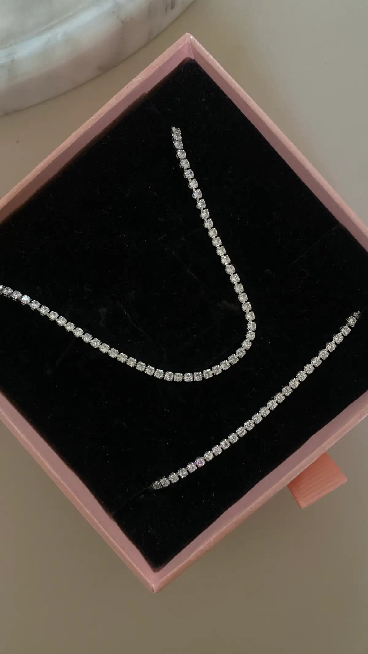 Silver Adjustable necklace and bracelet