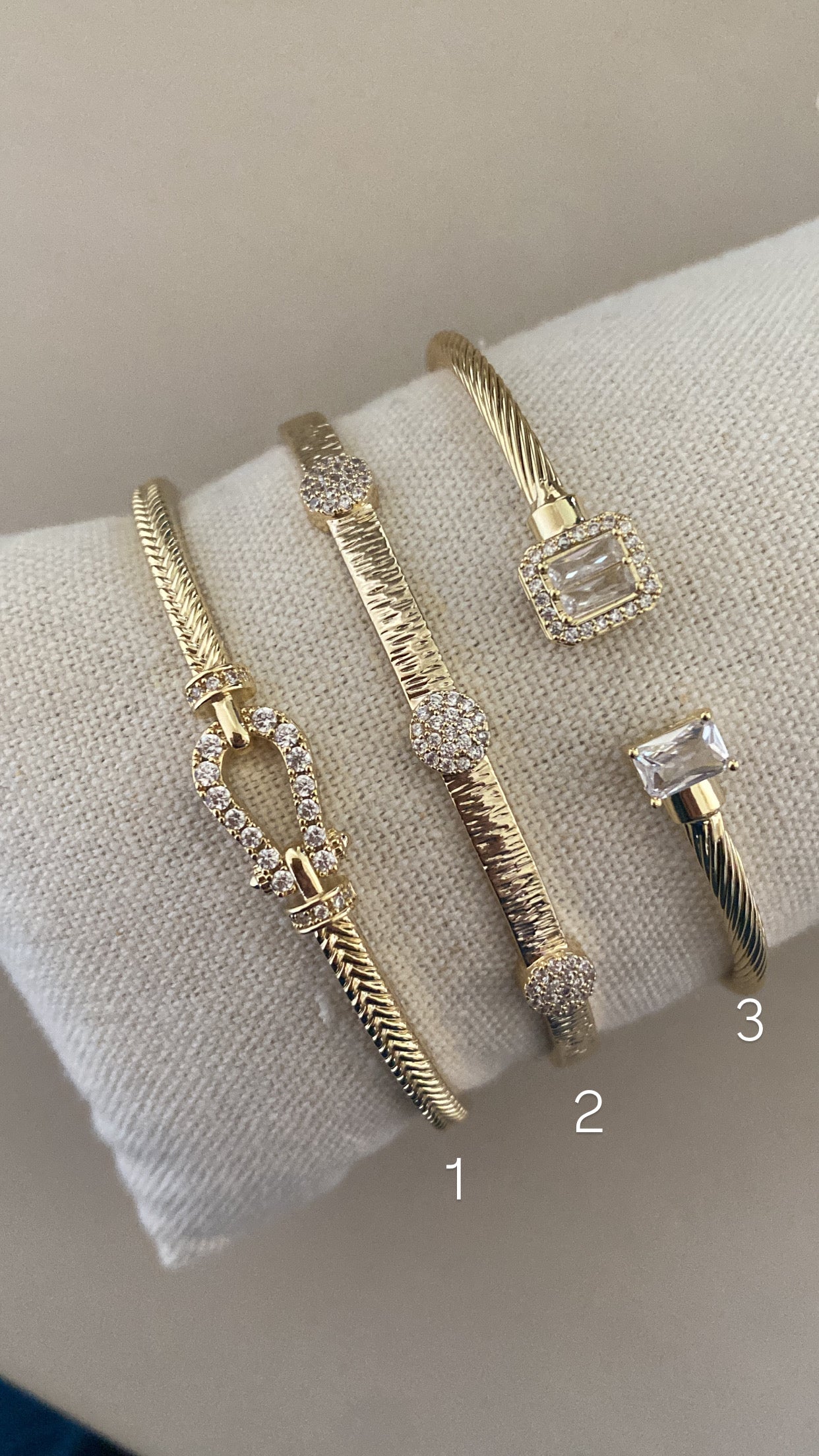 Gold plated bangles