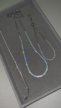 Tennis bracelets and necklace