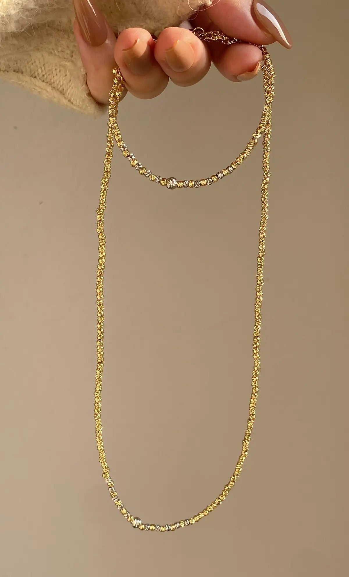 Beaded necklace and bracelet