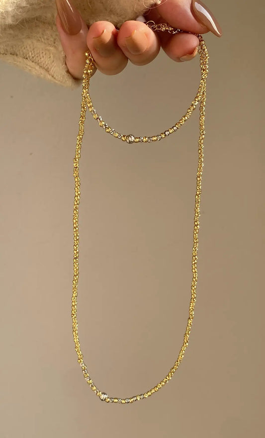 Beaded necklace and bracelet