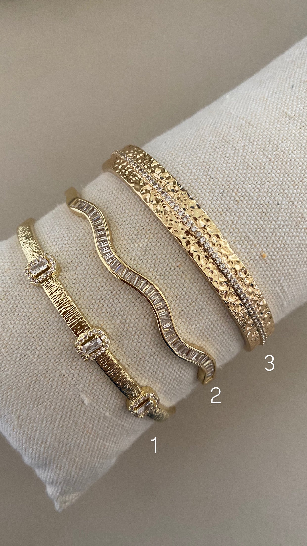 Gold plated bangles