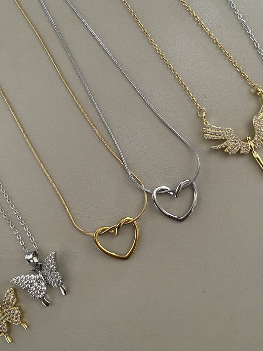 Hollow heart necklace