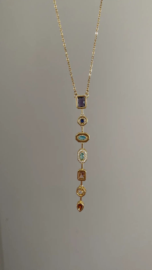 Coloured stones necklace