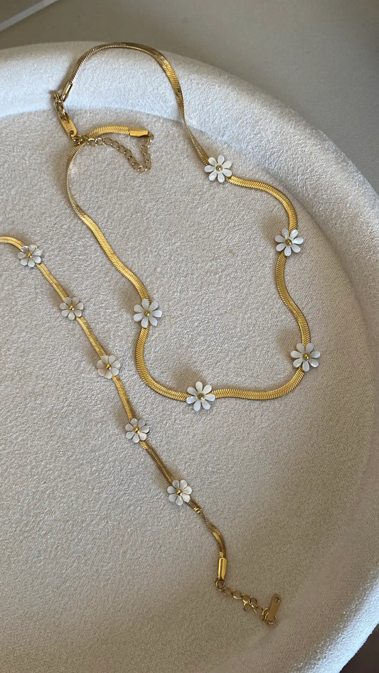 Flower X herringebone set