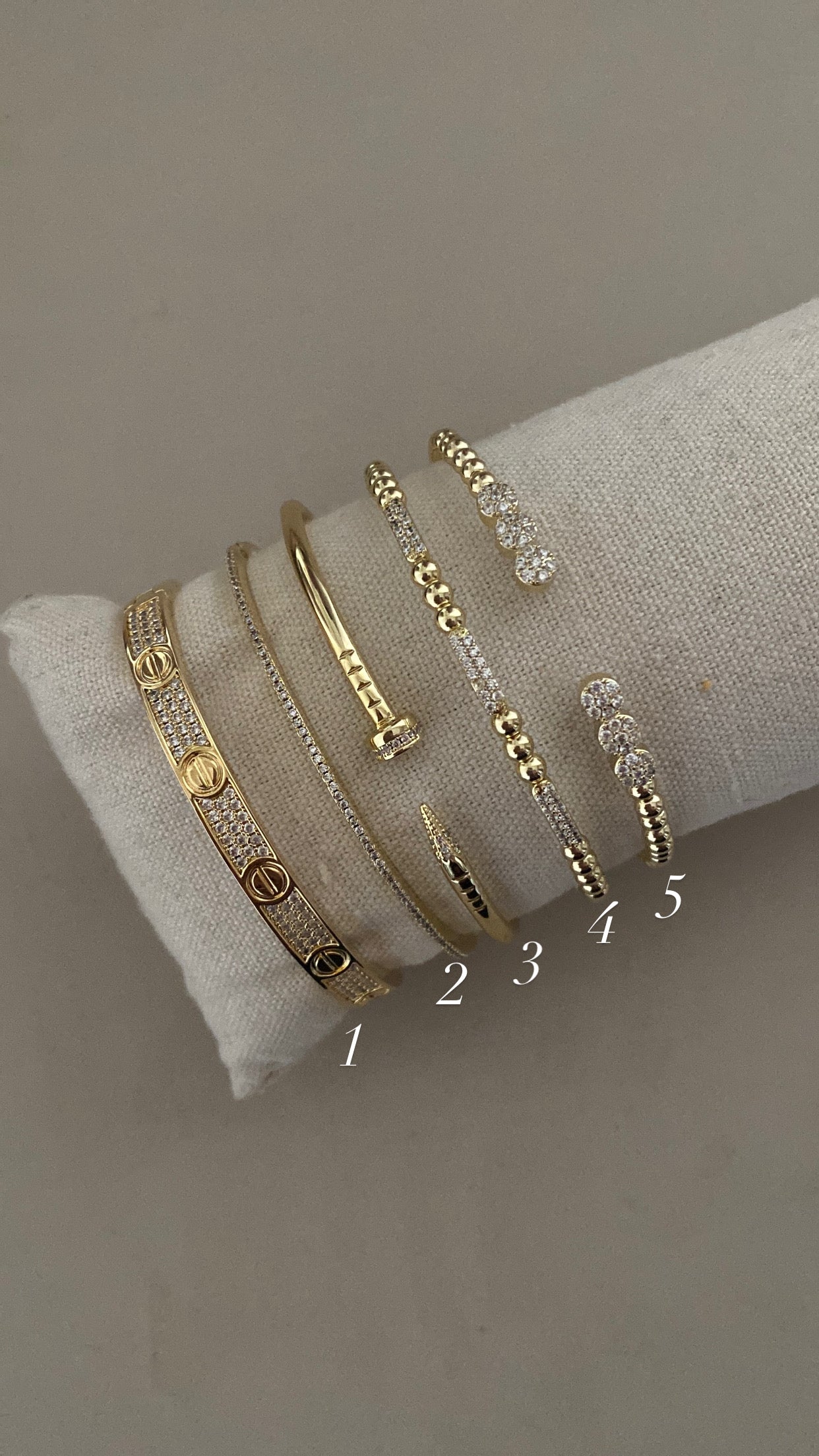 Cartier and nail bangles