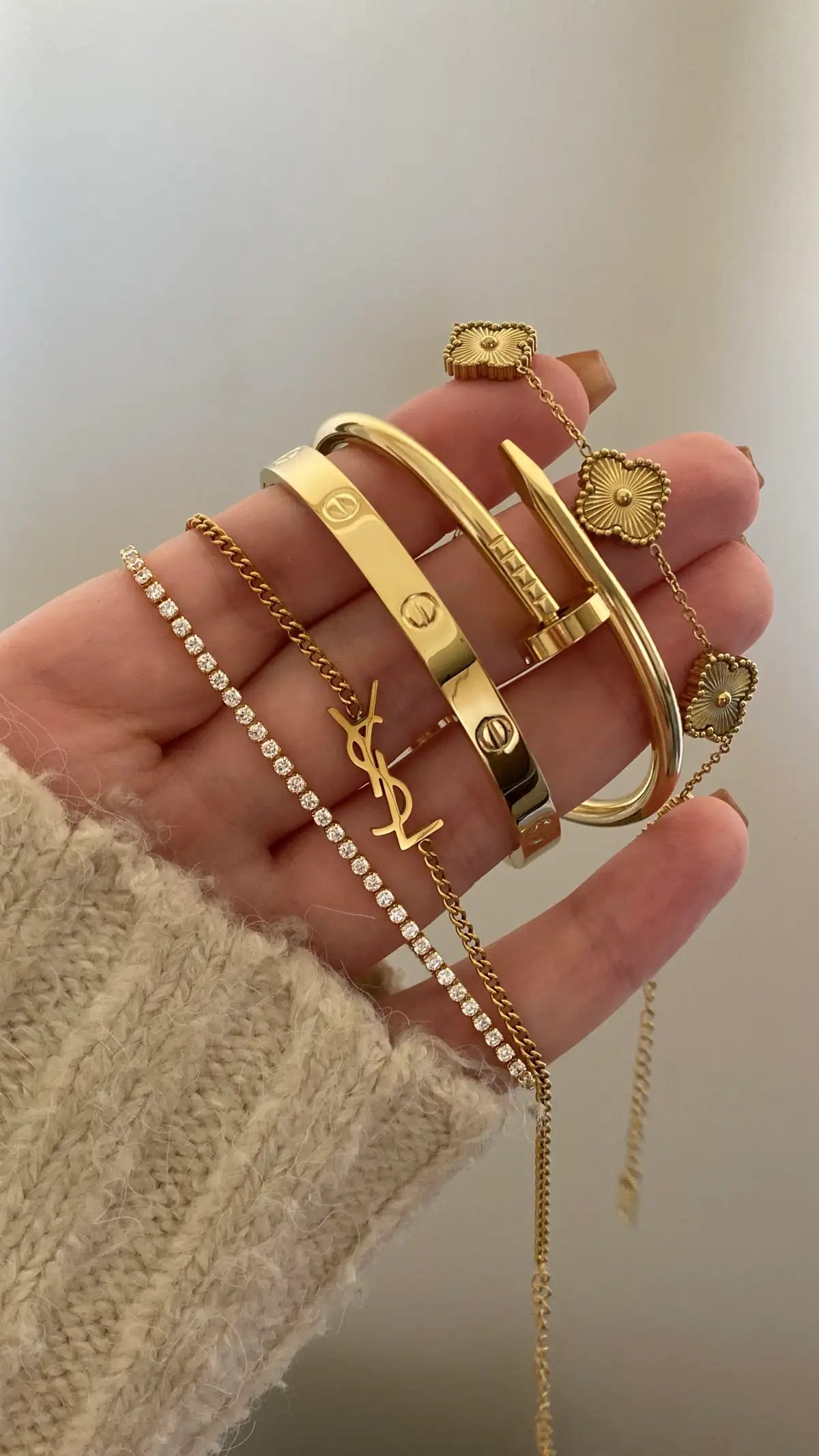 YSL and cartier bracelets