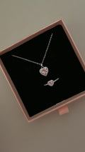 Pink pandora necklace and ring