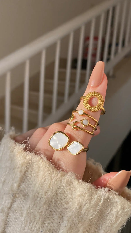 White enamel rings