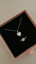 White Pandora ring and necklace