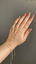 Light blue hand chain styling
